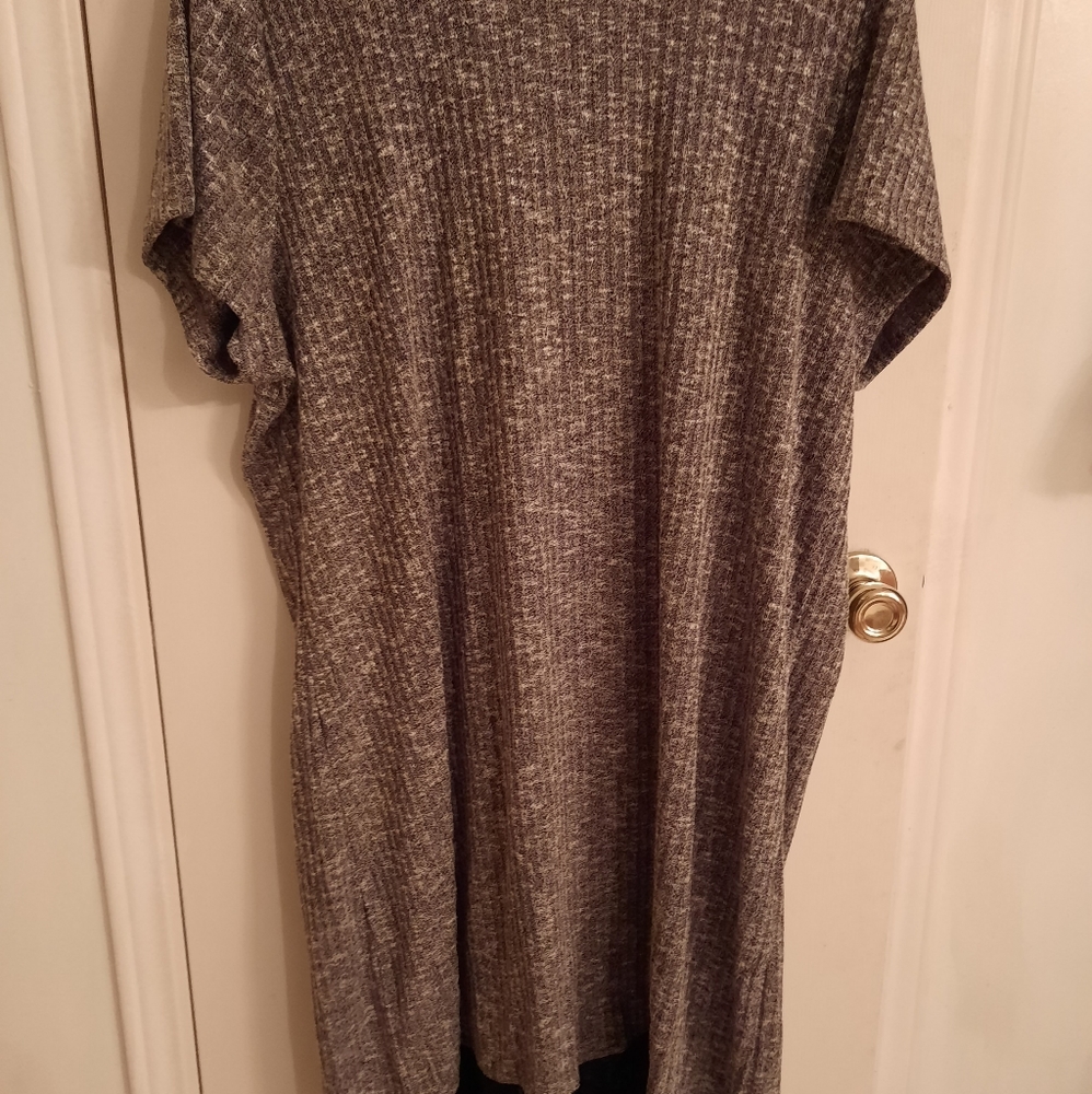 Dark gray dress with black lace